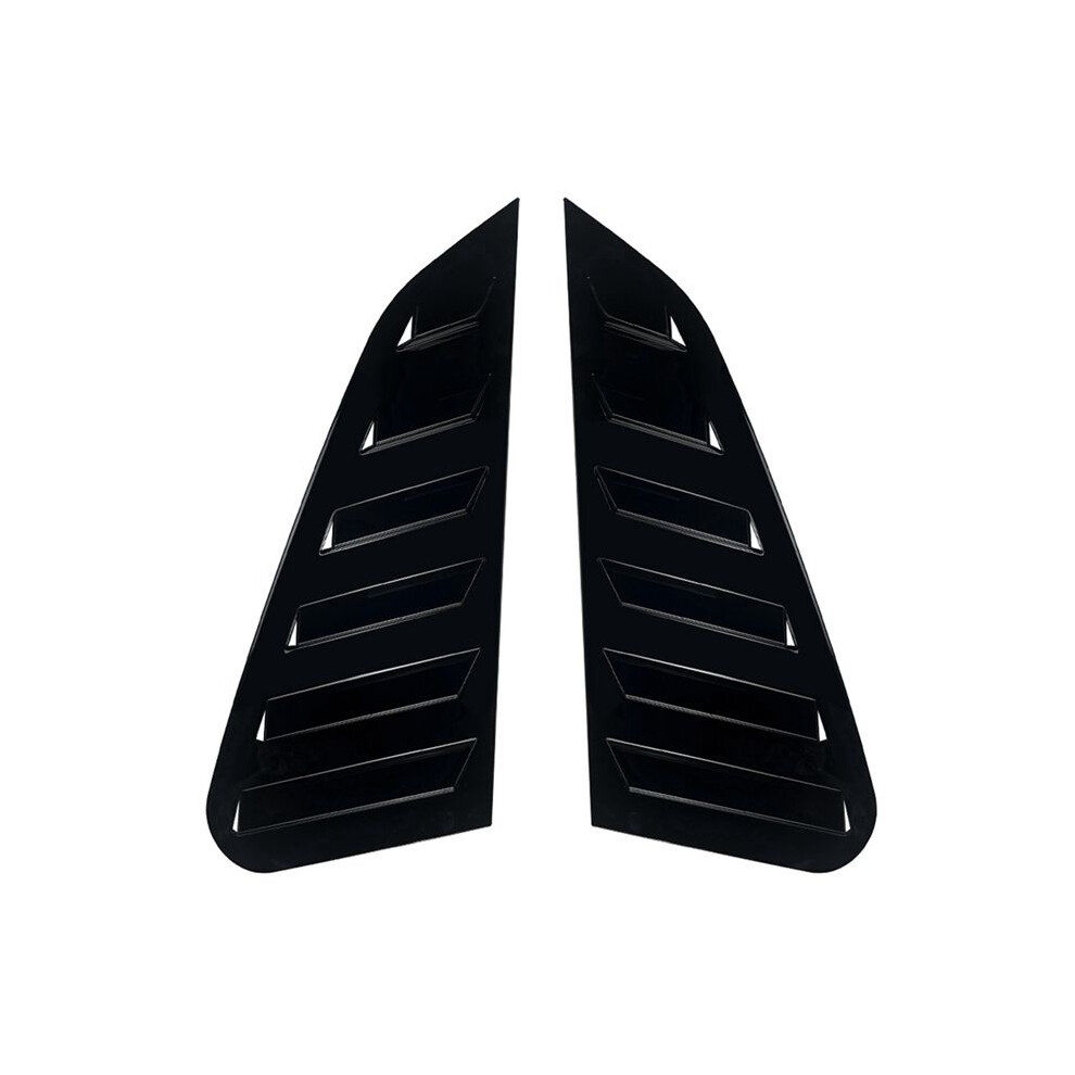 Car Rear Triangular Window Louvers Shutters Blinds Cover Trim For Impreza Wrx Sti 2011-2014 Bright Black 4711055611191