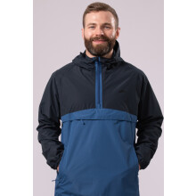 Mac in a Sac Men's Nomad Waterproof Half-Zip Navy Blue Jacket Size M