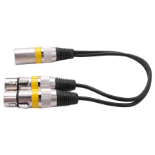 3 Stücke 30cm 3Pin Xlr Stecker auf 2 Xlr Buchse Audio Verlängerung Kabel Y Splitter für Mic Mixer Recorder Dj Kabel
