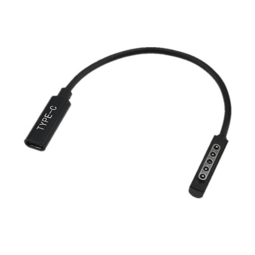 2X Type C PD Charging Cable USB C Female Power Supply Charger Adapter Converter for Microsof Surface Pro 1/2 Tablet 2