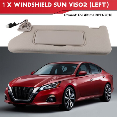 Beige Sun Visor for  Altima 2013-2018 with Vanity Mirror 96401-3TA2A Left Driver Side 1