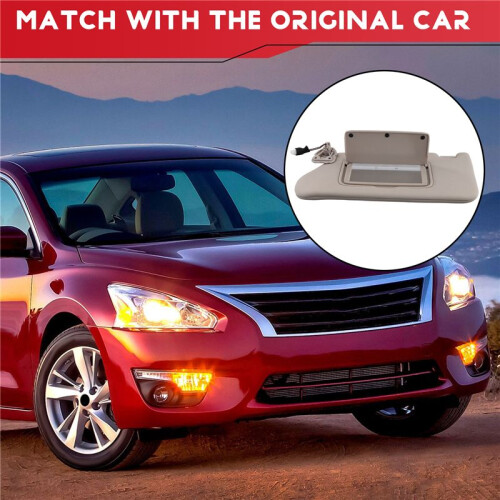 Beige Sun Visor for  Altima 2013-2018 with Vanity Mirror 96401-3TA2A Left Driver Side 2