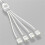 2X 5V 3-Pin Extension Cable para Computer Motherboard 1 Point 4 Hub Cable Connection Extension ARGB Splitter, Branco 2