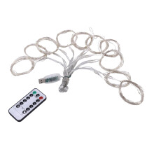 White light 300 LED curtain fairy lights USB string wall hanging party with remote control White