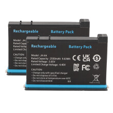 Action Camera Battery Charger for X4 with 2x 2500mAh Batteries & USB C Hub