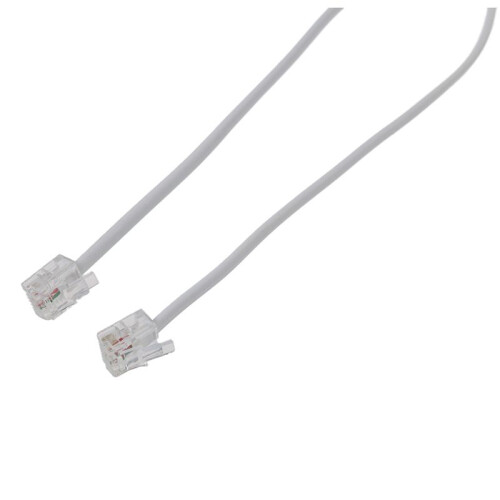 5pcs 9M 30Ft RJ11 6P2C Modular Telephone Phone Cables Wire White 1