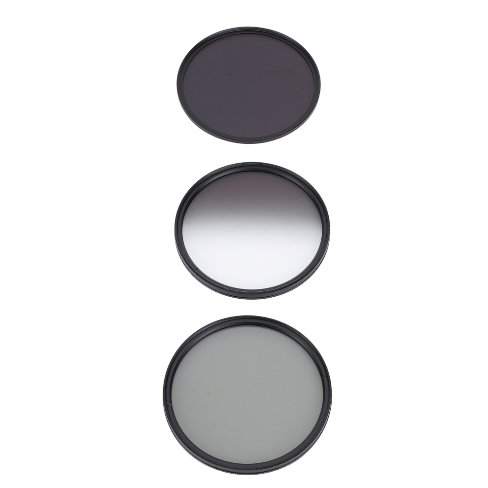 3-In-1 Camera Filter Kit 77Mm Nd8 Cpl Gnd Filter Set Aluminum Glass 7891385747122