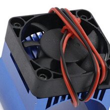 2X Dissipador de Calor Do Ventilador de Refrigeração Do Motor de 42 mm para  1/10 E-Maxx E-Revo Summit Arrma 1/8 Kraton Talion Typhon RC Carro,