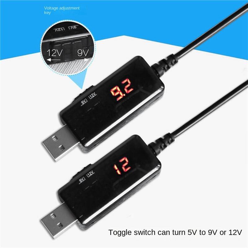 2X USB 5V to 9V 12V Power Cable for Route Charge WIFI Adapter Wire USB ...