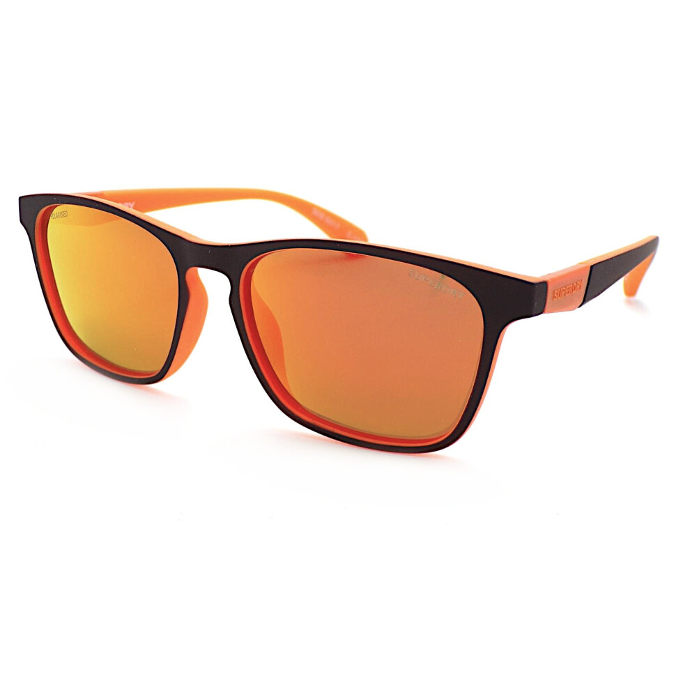 Superdry Sds 5017 Sunglasses 127P Black Over Orange W/ Polarized Red Lenses Orange,Black,Red