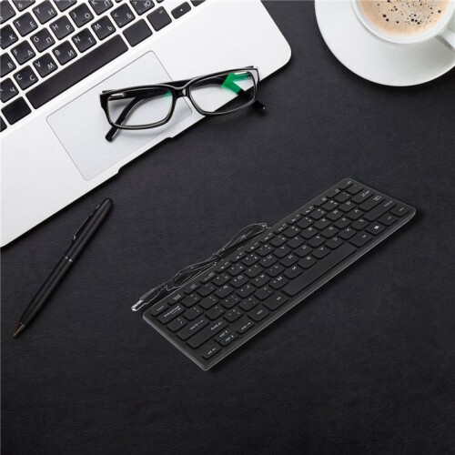 5X Wire Keyboard Ultra-Thin Quiet Small Size 78 Keys  Multimedia Usb Keyboard for Laptop Pc 1