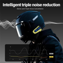 Motorcycle Helmet Headset 300M Intercom Noise Cancellation Helmet Speakers Soft/Hard Mic IP65 Waterproof