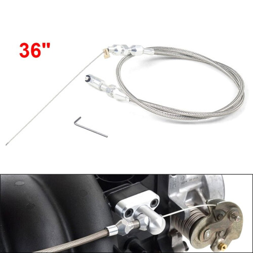 Kit de Cabo de Acelerador de 36 Polegadas em Aço Inoxidável Trançado para Motores para /para Chevy LS1 97-07 2