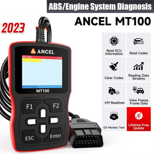 ANCEL MT100 Motorcycle Diagnostic Tool OBD2 Decoder W 4 Adapter for    Electric Fuel Injection Scanner 1