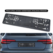 2pcs European License Plate Frame Auto Accessory Waterproof Holder with Mounting License Plate European Version