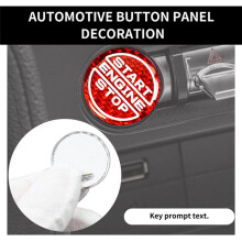 Carbon Fiber Car Start Engine Stop Button Button Panel Interior Trim for Mustang 2024 New Auto Parts Red