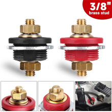 3/8 Stud Remote Battery Power Junction Connecto Heavy Duty 24V Post Terminal Kit for Car Camping RV Truck Boat Black