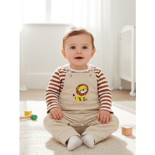 (6-9 Months, Khaki) Σετ ρούχων για τεμάχια φθινοπωρινά. 2
