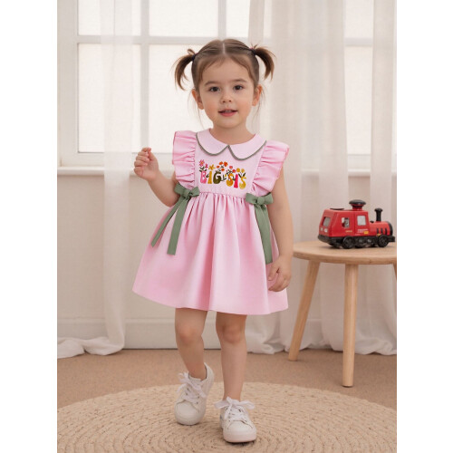 (18-24 Months, Pink) Φόρεμα κοριτσιών με με φιόγκο 2