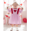 (4-5 Years, Pink) Φόρεμα Αγίου Βαλεντίνου κέντημα καρδιάς 7