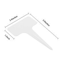 200Pcs White Plant Labels Water T-Types Plant Tag Reusable Nursery Garden Labels Plant Markers for Flower Vegetables