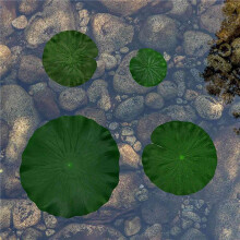 ArtificielMousse Flottante Feuilles de Lotus Décor pour Pond Aquarium et Scène Lotus Réaliste Feuillage Vert pour Le Poisson Décoration de Piscine