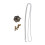 Mini Metal Dice Set Necklace Style 2 with Storage Box, Tiny Polyhedral Toy 2