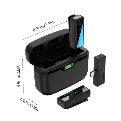 Portable 2.4G Wireless Lavalier Microphone for Live Streaming, 8h Endurance 1