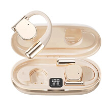 M111 Translator Headset 144-Language AI Translation Earbuds Wireless -Ear Translator Device Creamy-White