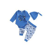 (0-3 Months, Blue) Conjunto de 3 Año Nuevo.
