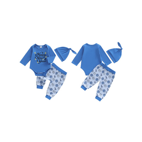 (3-6 Months, Blue) Conjunto de 3 Año Nuevo. 1