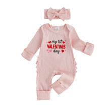 (Newborn, Pink) Valentinstag-Outfit für Babys: und Herzen.
