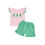 (12-18 Months, Pink) Set de vară în carouri. 1