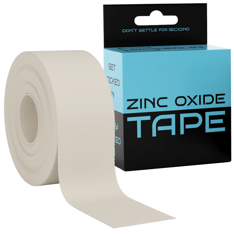 Locked In Sports Tape White (, 1 Rolls) Zinc Oxide Tape (Rayon Rigid) 3.8Cm X 13.7M