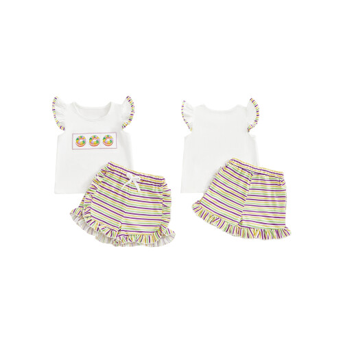 (18-24 Months, White) Set de 2 pantaloni scurți. 1