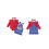 (6-9 Months, Red) Set drăguț 3 de susținere. 2
