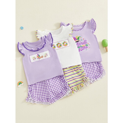 (6-12 Months, White) Set de 2 pantaloni scurți. 2