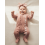 (6-12 Months, Pink) Ολόσωμη φόρμα μωρών κορδέλα μαλλιών 4