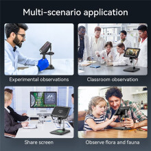 IPS Digital Coin Microscope 5MP 1200X Ultra-Precise Focusing Camera 1080P Video Microscope 8 LED Lights for Coin Circuit