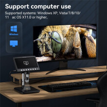 IPS Digital Coin Microscope 5MP 1200X Ultra-Precise Focusing Camera 1080P Video Microscope 8 LED Lights for Coin Circuit