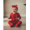 (6-12 Months, Red) Ολόσωμη φόρμα μωρών κορδέλα μαλλιών 6