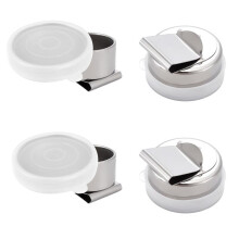 4pcs Stainless Steel Oil Painting Cups Single Palettes Container Cups Painting Pot Container with Lid and Clip