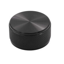 Botão de Alumínio CNC 34x17mm para Amplificador de Áudio, Alto-Falante, DAC, CD, Potenciômetro de Toca-Discos, Controle de Alta Precisão, Preto