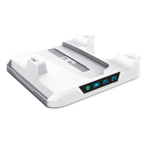 For PS5 PRO/PS5Slim/PS5 Console Cooling Stand Charging Station Dock Controller Storage Rack with Cooling Fan B