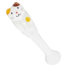 Cute Animal Spoon Hanging Coffee Dessert Spoon Ceramic Cartoon Cat Spoon Unique Cat Hanging Spoon Kitchen Tools D