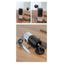 Tragbare Manuelle Kaffeemühle, Kompakte Handkurbelmühle mit Einstellbarem Mahlgrad, Ideal für Unterwegs und Den Heimgebrauch
