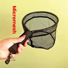 Fishing Landing Net Fishing Equipment Portable Dip Net Fly Fishing Net for Safe Fish Catching Releasing Red