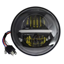 Retro Motorcycle 5.75 Inch LED Headlight Headlamp for Headlight Daytime Turn Signal Modification Light Black