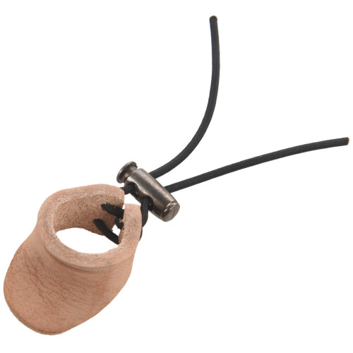 Thicken Cow Leather Thumb Finger Tip Protector Guard Ring Tab Leather Hunting Practice Archery Pull Bow Glove New 2