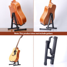 Foldable A-Shaped Guitar Stand with Rubber Padding, 28x30.5x37cm, Black